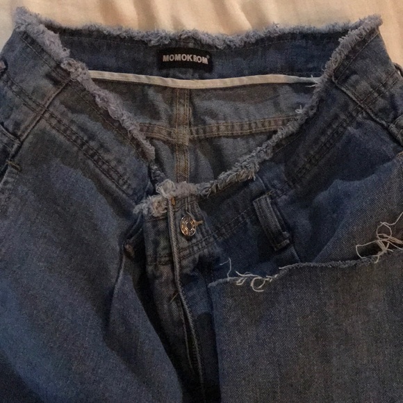 Light Wash Paperbag Jeans - Picture 3 of 4